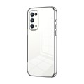 For OPPO Reno5 Pro Transparent Plating Fine Hole Phone Case(Silver)