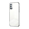 For OPPO Reno4 Transparent Plating Fine Hole Phone Case(Silver)