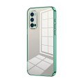 For OPPO Reno4 Pro Transparent Plating Fine Hole Phone Case(Green)