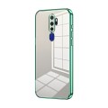 For OPPO A11x / A9 2020 Transparent Plating Fine Hole Phone Case(Green)