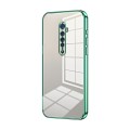 For OPPO Reno2 Transparent Plating Fine Hole Phone Case(Green)