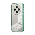For OPPO A3 Pro Transparent Plating Fine Hole Phone Case(Green)