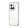 For Xiaomi 14 Transparent Plating Fine Hole Phone Case(Silver)