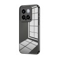 For Xiaomi 14 Transparent Plating Fine Hole Phone Case(Black)