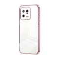 For Xiaomi 13 Transparent Plating Fine Hole Phone Case(Pink)