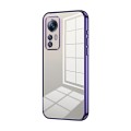 For Xiaomi 12S Transparent Plating Fine Hole Phone Case(Purple)
