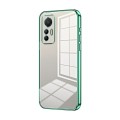 For Xiaomi 12 Lite Transparent Plating Fine Hole Phone Case(Green)