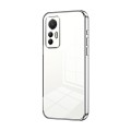 For Xiaomi 12 Lite Transparent Plating Fine Hole Phone Case(Silver)
