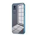 For Xiaomi Civi / Civi 1S Transparent Plating Fine Hole Phone Case(Blue)