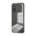 For Xiaomi Poco M4 Pro Transparent Plating Fine Hole Phone Case(Black)
