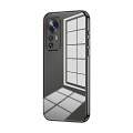 For Xiaomi 12 / 12X Transparent Plating Fine Hole Phone Case(Black)