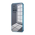 For Xiaomi 11T / 11T Pro Transparent Plating Fine Hole Phone Case(Blue)