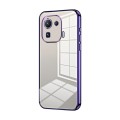 For Xiaomi Mi 11 Pro Transparent Plating Fine Hole Phone Case(Purple)