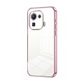 For Xiaomi Mi 11 Pro Transparent Plating Fine Hole Phone Case(Pink)