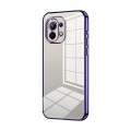 For Xiaomi Mi 11 Transparent Plating Fine Hole Phone Case(Purple)