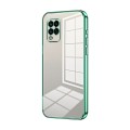 For Xiaomi Mi 10 Lite 5G Transparent Plating Fine Hole Phone Case(Green)