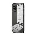 For Xiaomi Mi 10 Lite 5G Transparent Plating Fine Hole Phone Case(Black)