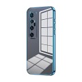 For Xiaomi Mi 10 Ultra Transparent Plating Fine Hole Phone Case(Blue)