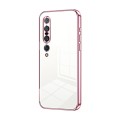 For Xiaomi Mi 10 Pro 5G Transparent Plating Fine Hole Phone Case(Pink)