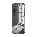 For Xiaomi Mi 10 Pro 5G Transparent Plating Fine Hole Phone Case(Black)