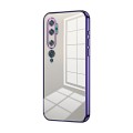 For Xiaomi Mi CC9 Pro / Mi Note 10 Transparent Plating Fine Hole Phone Case(Purple)