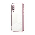 For Xiaomi Mi 9 Transparent Plating Fine Hole Phone Case(Pink)