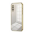 For Xiaomi Mi 9 Transparent Plating Fine Hole Phone Case(Gold)