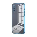 For Xiaomi Mi 9 Transparent Plating Fine Hole Phone Case(Blue)