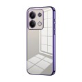 For Xiaomi Redmi Note 13 5G Transparent Plating Fine Hole Phone Case(Purple)