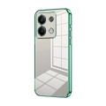 For Xiaomi Redmi Note 13 5G Transparent Plating Fine Hole Phone Case(Green)