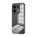 For Xiaomi Redmi Note 13 Pro 5G Transparent Plating Fine Hole Phone Case(Black)