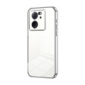 For Xiaomi Redmi K60 Ultra / Xiaomi 13T Transparent Plating Fine Hole Phone Case(Silver)