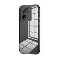 For Xiaomi Redmi K60 Ultra / Xiaomi 13T Transparent Plating Fine Hole Phone Case(Black)