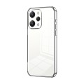 For Xiaomi Redmi 12 / Redmi Note 12R Transparent Plating Fine Hole Phone Case(Silver)