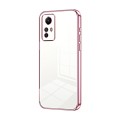 For Xiaomi Redmi Note 12S Transparent Plating Fine Hole Phone Case(Pink)