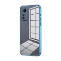 For Xiaomi Redmi Note 12S Transparent Plating Fine Hole Phone Case(Blue)