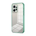 For Xiaomi Redmi Note 12 4G Transparent Plating Fine Hole Phone Case(Green)