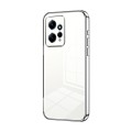 For Xiaomi Redmi Note 12 4G Transparent Plating Fine Hole Phone Case(Silver)