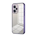 For Xiaomi Redmi Note 12 Pro 5G Transparent Plating Fine Hole Phone Case(Purple)