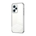 For Xiaomi Redmi Note 12 Pro Speed Transparent Plating Fine Hole Phone Case(Silver)
