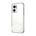 For Xiaomi Redmi Note 11E / Redmi 10 5G Transparent Plating Fine Hole Phone Case(Silver)
