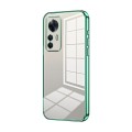 For Xiaomi Redmi K50 Ultra / Xiaomi 12T Transparent Plating Fine Hole Phone Case(Green)