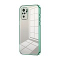 For Xiaomi Redmi Note 10/Note 10S Transparent Plating Fine Hole Phone Case(Green)