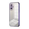 For Xiaomi Redmi K50 Gaming / Poco F4 GT Transparent Plating Fine Hole Phone Case(Purple)