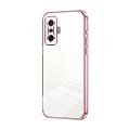 For Xiaomi Redmi K50 Gaming / Poco F4 GT Transparent Plating Fine Hole Phone Case(Pink)