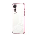 For Xiaomi Redmi Note 11 Global / Note 11S Transparent Plating Fine Hole Phone Case(Pink)