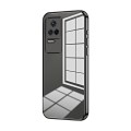 For Xiaomi Redmi K50 / K50 Pro Transparent Plating Fine Hole Phone Case(Black)