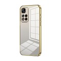 For Xiaomi Redmi Note 11 Pro+ 5G Transparent Plating Fine Hole Phone Case(Gold)