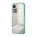 For Xiaomi Redmi Note 11 Pro+ 5G Transparent Plating Fine Hole Phone Case(Green)