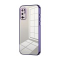 For Xiaomi Redmi Note 10 5G / Note 10T 5G Transparent Plating Fine Hole Phone Case(Purple)